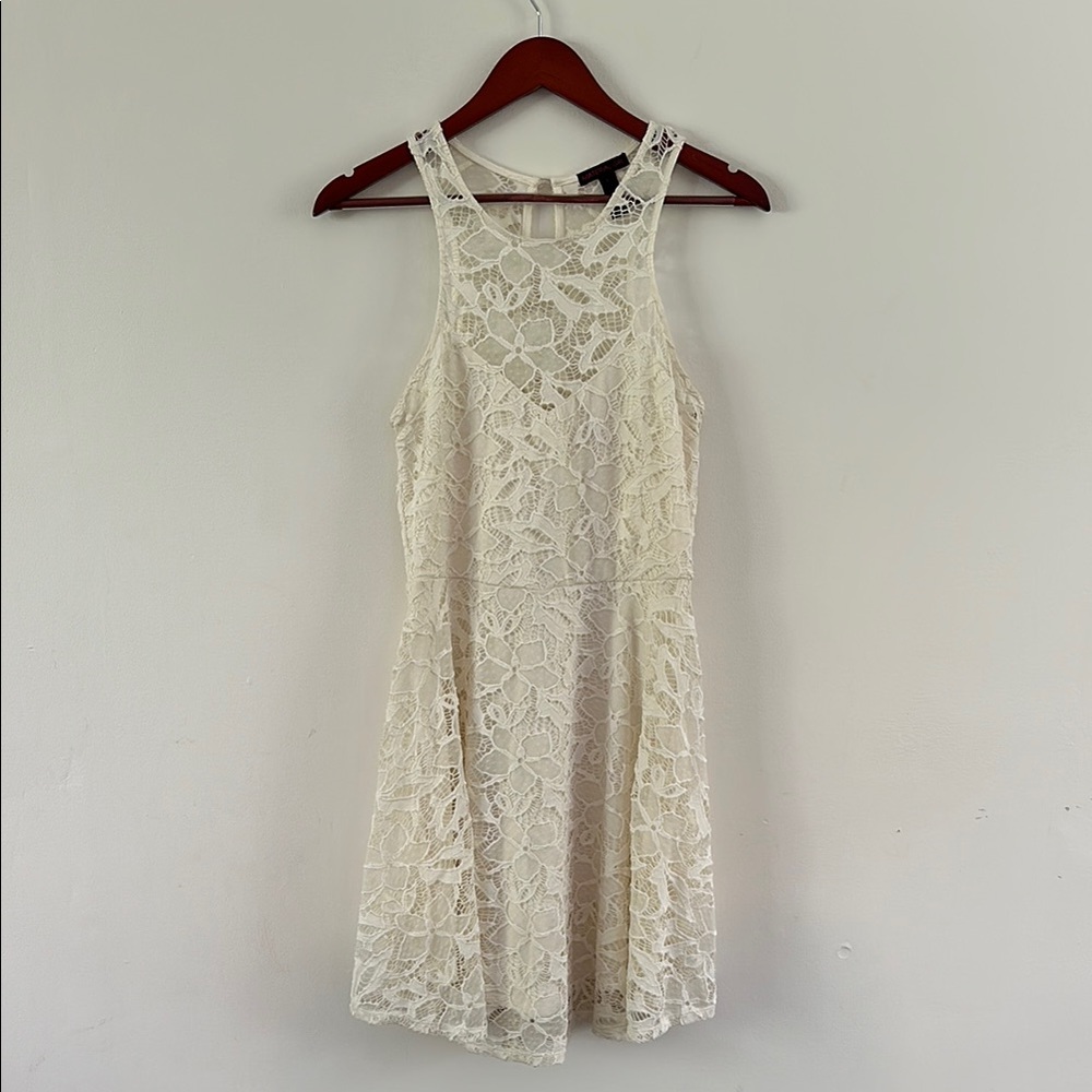 Material Girl Cream Mini Dress